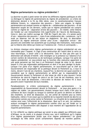 Un Regime Parlementaire Pour L Afrique Jp Feldman