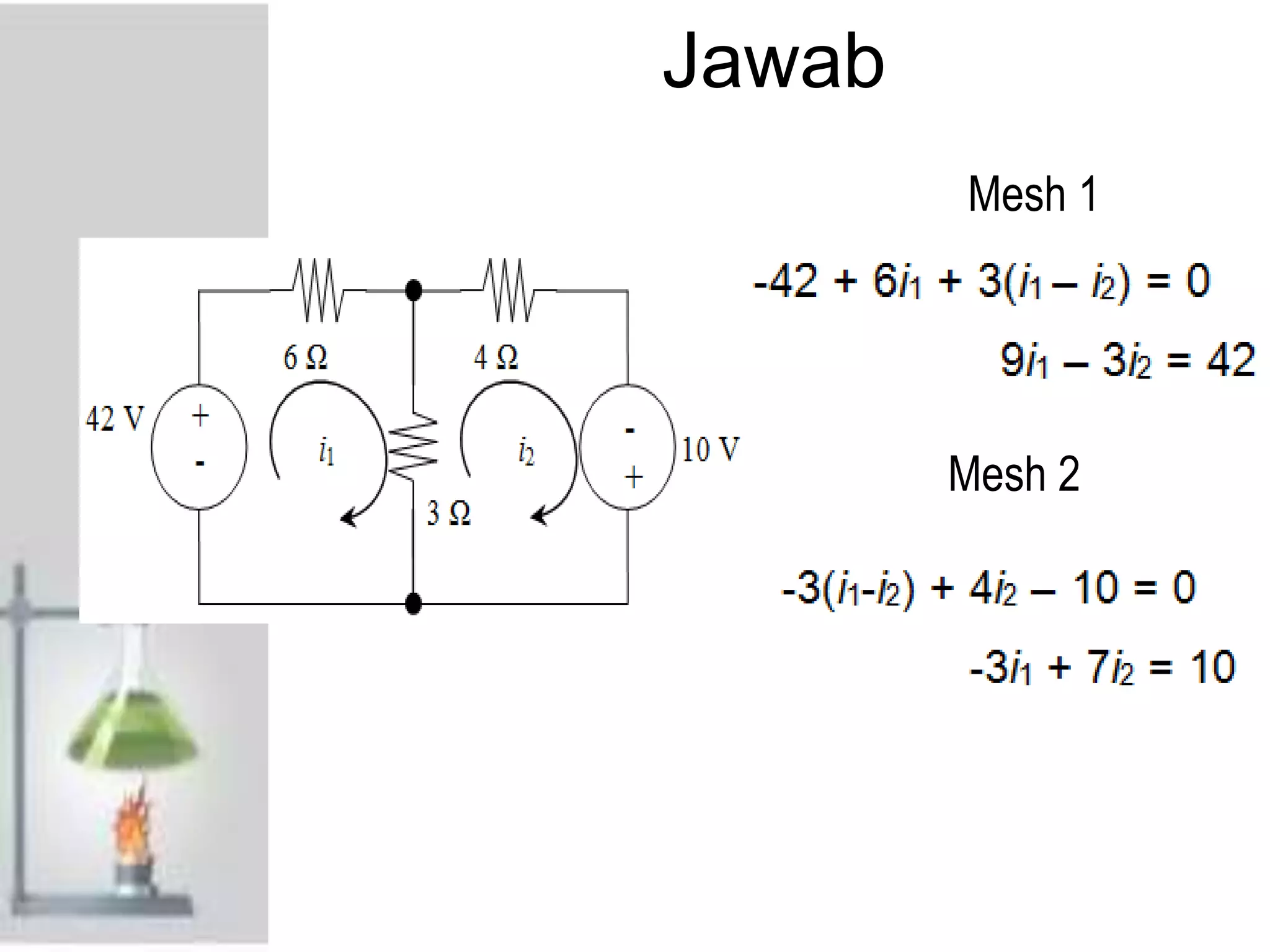 Jawab
Mesh 1
Mesh 2
 