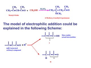 The model of electrophilic addition could be explained in the following Scheme: 