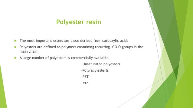 Unsaturated polyester resin as a matrix
