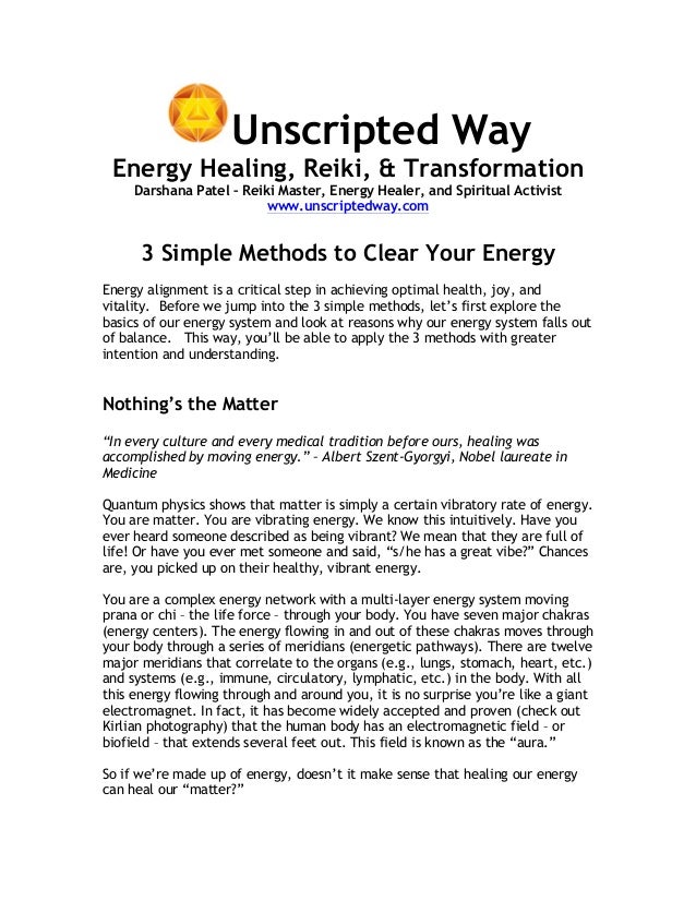 3 Simple Methods To Clear Your Energy Reiki And Energy Healing