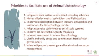 How can Animal Biotechnology contribute to Agenda 2063, ST&I Strategy for Africa (STISA-2024), and the Sustainable Development Goals (UN-SDGs)