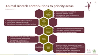How can Animal Biotechnology contribute to Agenda 2063, ST&I Strategy for Africa (STISA-2024), and the Sustainable Development Goals (UN-SDGs)