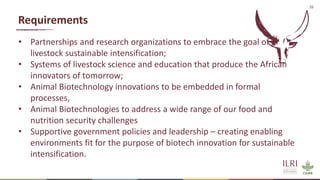 How can Animal Biotechnology contribute to Agenda 2063, ST&I Strategy for Africa (STISA-2024), and the Sustainable Development Goals (UN-SDGs)