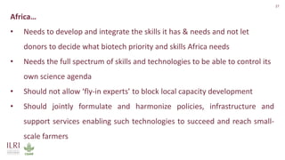 How can Animal Biotechnology contribute to Agenda 2063, ST&I Strategy for Africa (STISA-2024), and the Sustainable Development Goals (UN-SDGs)