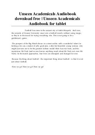 download unseen academicals