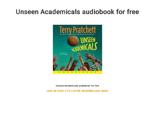 unseen academicals audiobook