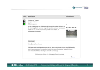 23. Oktober 2014 Fachzentrum Intelligente Dienste für Bürger und Behörden 16 
 