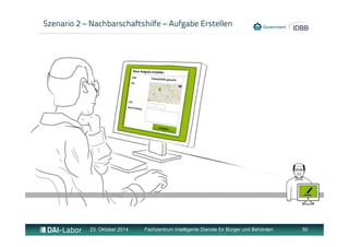 Szenario 2 – Nachbarschaftshilfe – Aufgabe Erstellen 
23. Oktober 2014 Fachzentrum Intelligente Dienste für Bürger und Behörden 50 
 