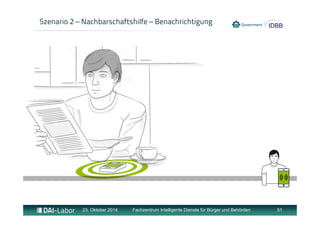 Szenario 2 – Nachbarschaftshilfe – Benachrichtigung 
23. Oktober 2014 Fachzentrum Intelligente Dienste für Bürger und Behörden 51 
 