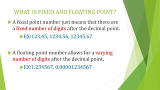 Unsigned and Signed fixed point Addition and subtraction | PPTX