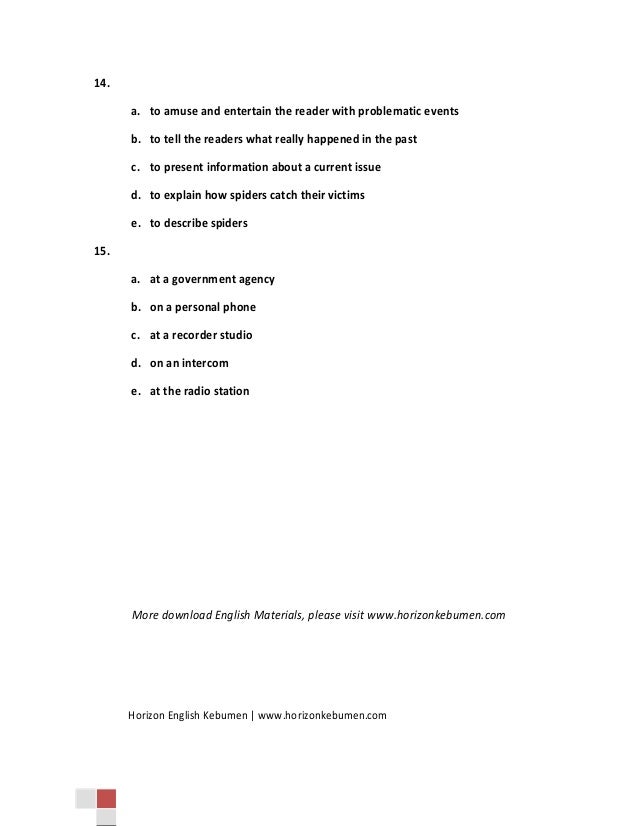 Listening Bahasa Inggris Sma 2015