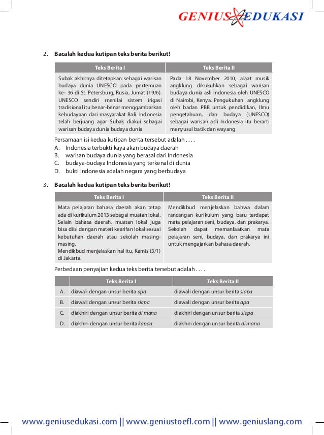 Download Soal Un Bahasa Indonesia Smp 2012 2013