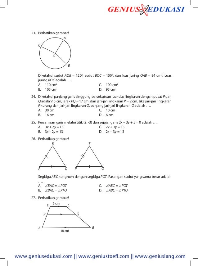 Download Soal UN Matematika SMP 2011 2012 Download Soal UN Matematika SMP 2011 2012