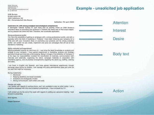 unsolicited job applications