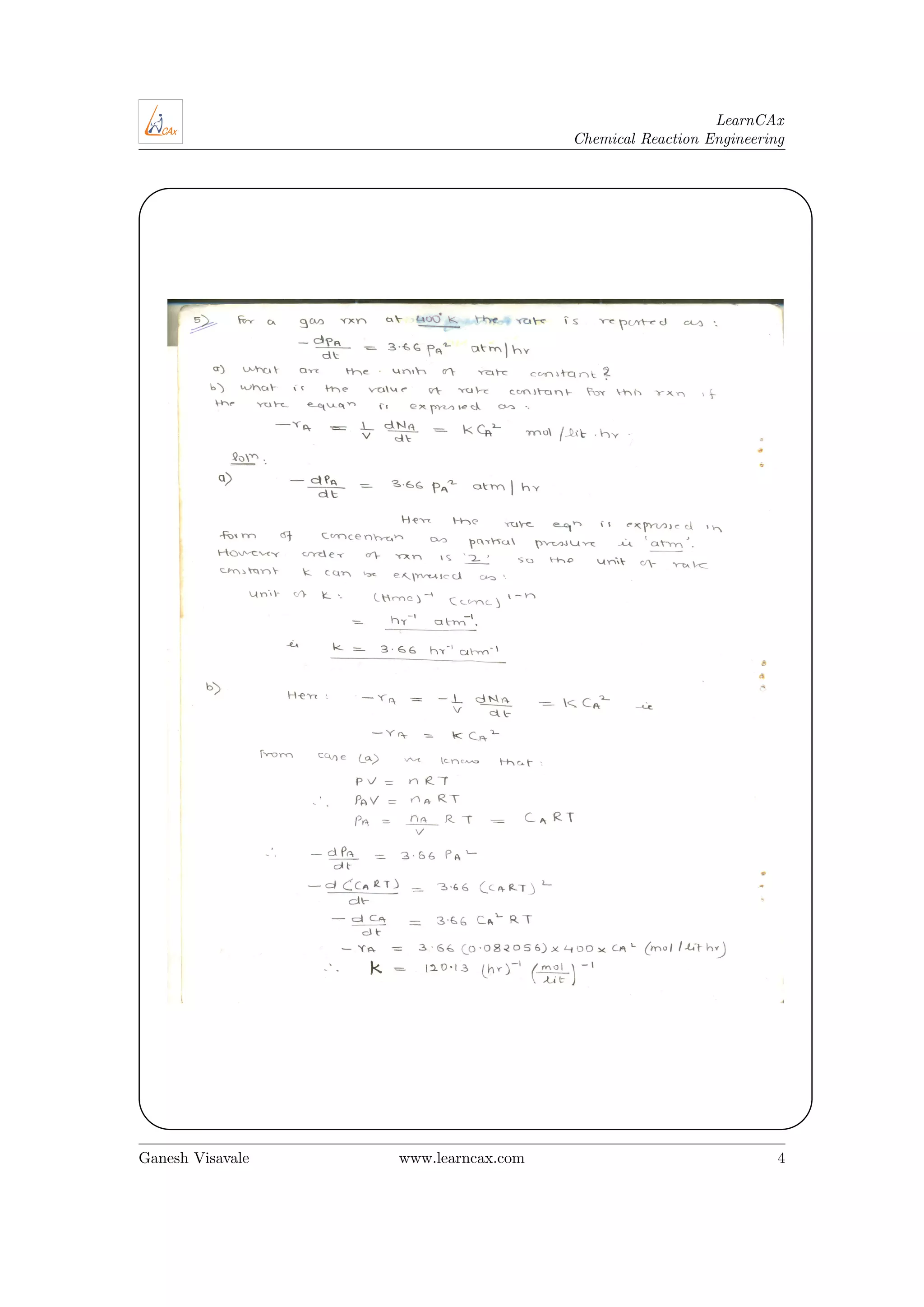 Octave Cre CRE Unsolved Problems: Octave Levenspiel | PDF