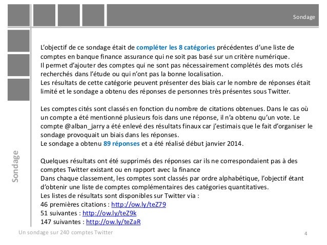 Un Sondage Sur 240 Comptes Twitter En Banque Finance Assurance Un Sondage Sur 240 Comptes Twitter En Banque Finance Assurance