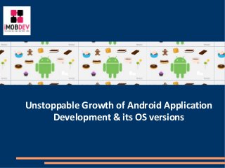 Unstoppable Growth of Android Application
Development & its OS versions
 