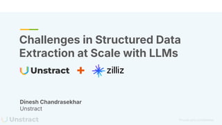 Challenges in Structured Document Data Extraction at Scale with LLMs | PPT