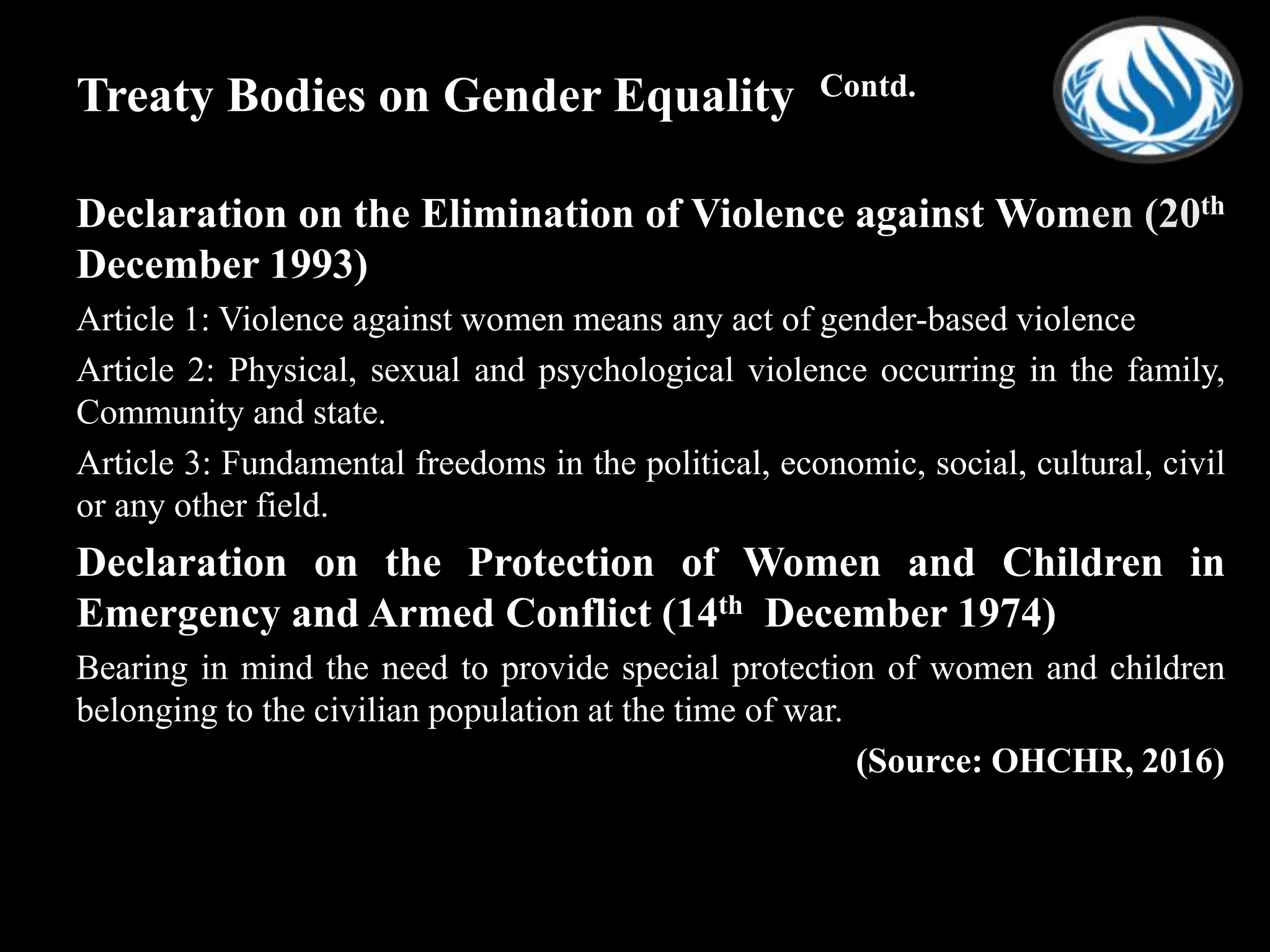 Un structure of Human Rights and Gender Equality | PPTX