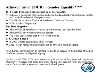Un structure of Human Rights and Gender Equality | PPTX