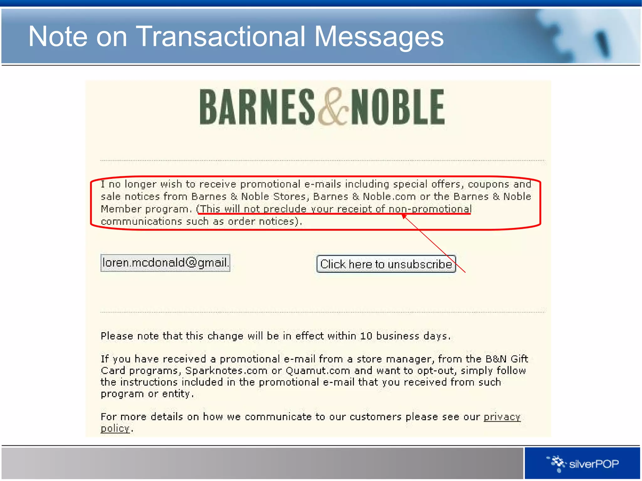 Note on Transactional Messages 