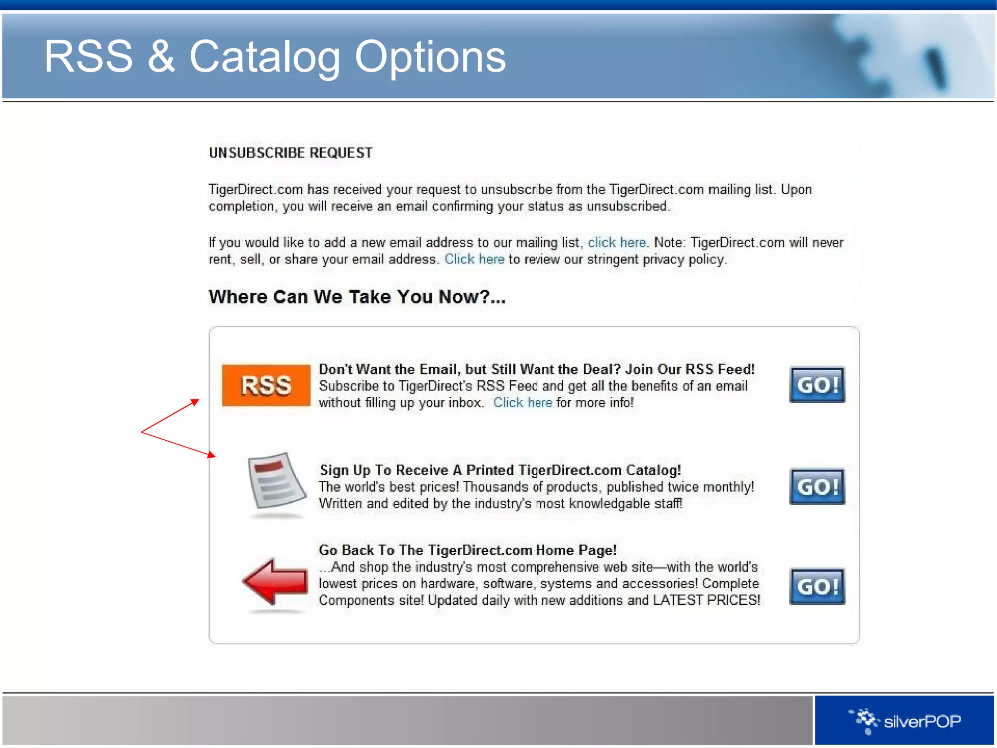RSS & Catalog Options 