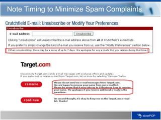 Note Timing to Minimize Spam Complaints 