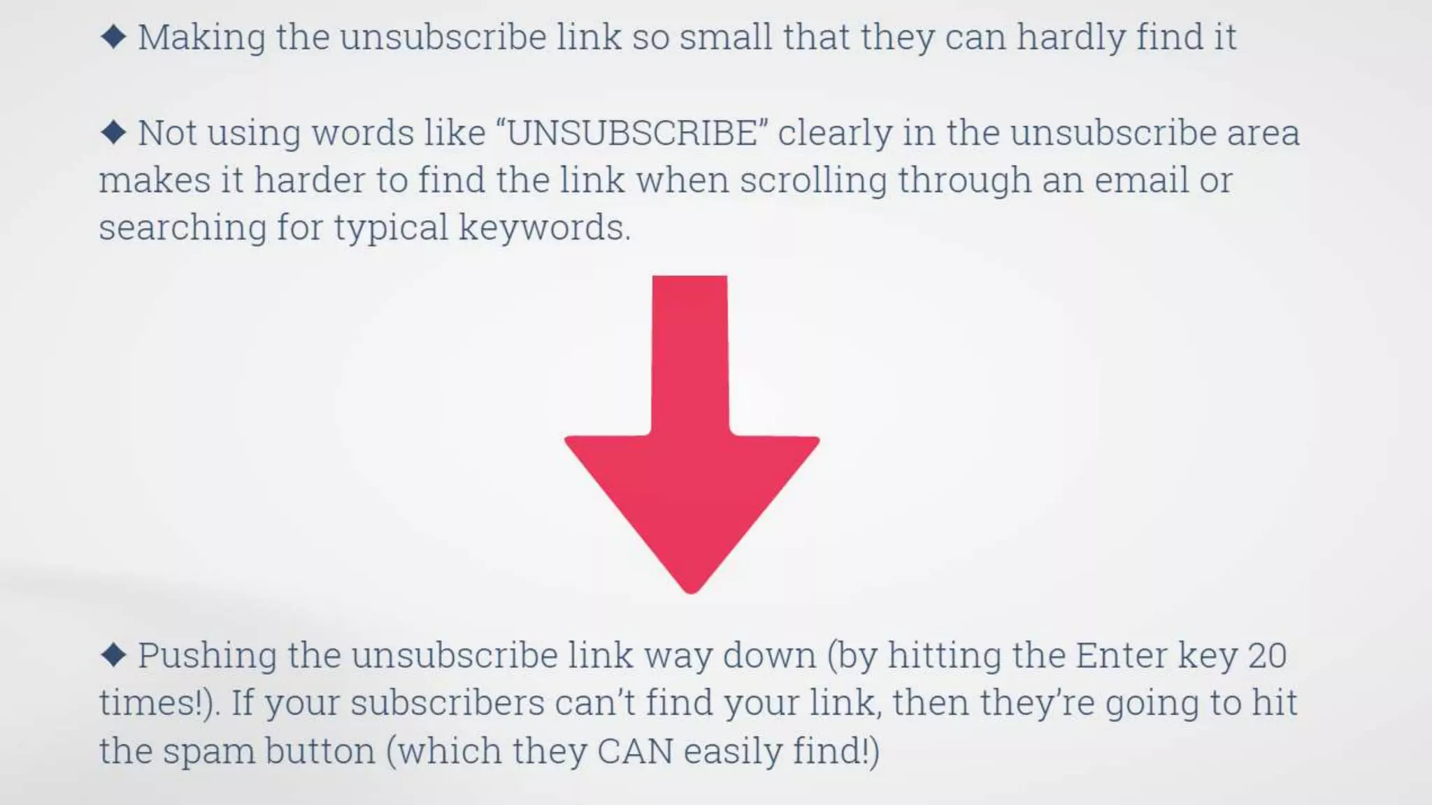 Optimize Your Unsubscribe process