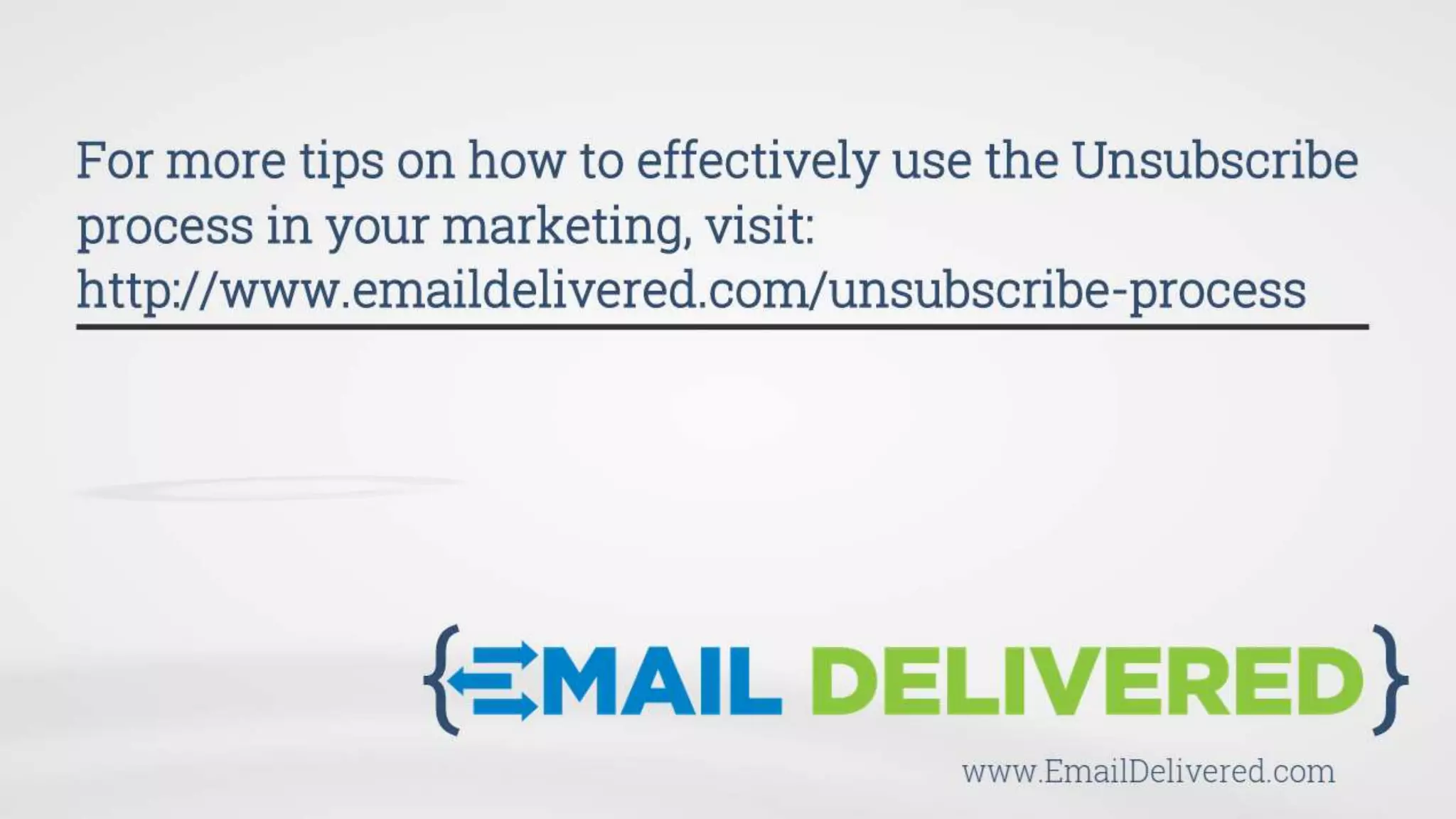 Optimize Your Unsubscribe process