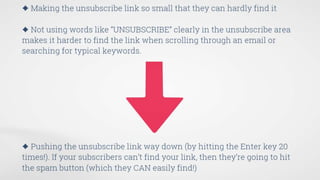 Optimize Your Unsubscribe process