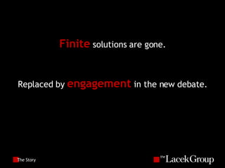 The Story Finite  solutions are gone. Replaced by  engagement  in the new debate. 