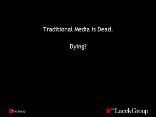 The Setup Traditional Media is Dead. Dying? 