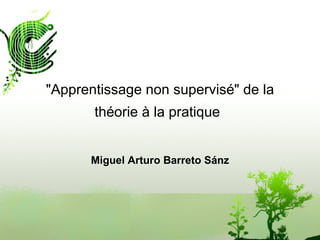 "Apprentissage non supervisé" de la
       théorie à la pratique


      Miguel Arturo Barreto Sánz
 