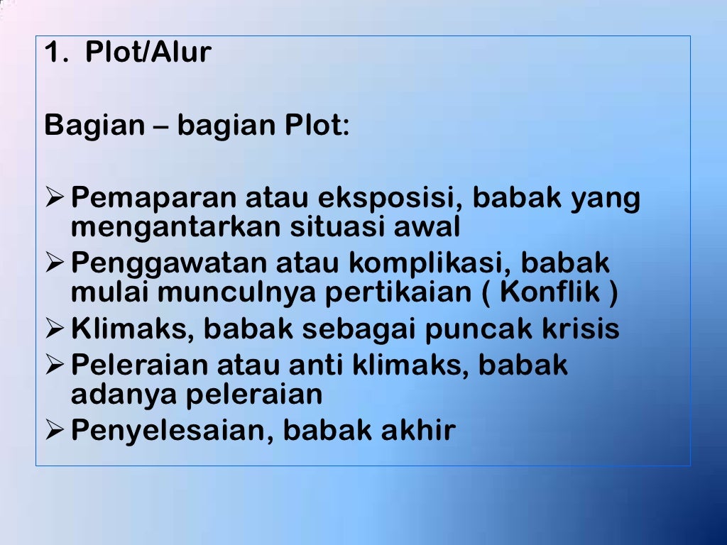 Unsur unsur intrinsik karya sastra