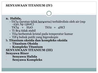 Senyawa Tio2 Unsur Unsur Transisi Fisika | PPT