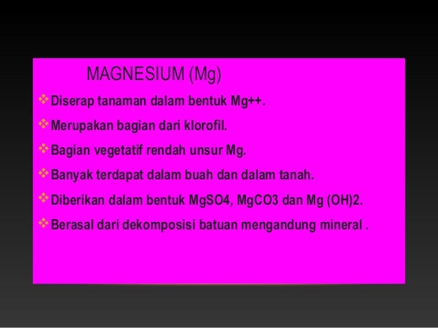 Unsur Hara Tanaman Unsur Hara Tanaman