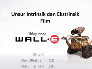 Unsur Intrinsik dan Ekstrinsik
            Film




           Xi-ia-6
    Nur Ulfiatus     (19)
    Nurul Faridah    (20)
 
