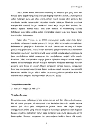 Contoh Situasi Kecindan Dalam Kelas