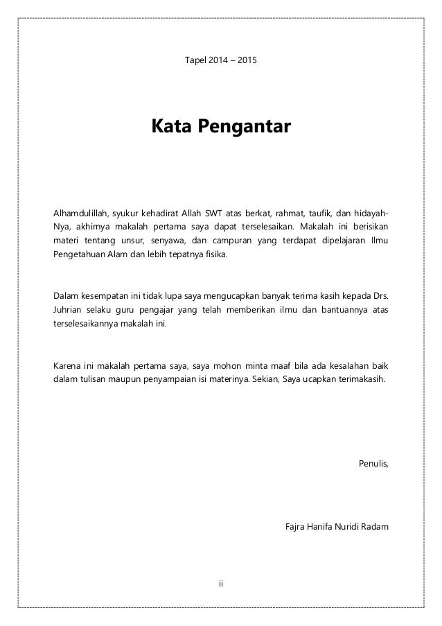 Unsur Senyawa Dan Campuran Ipa