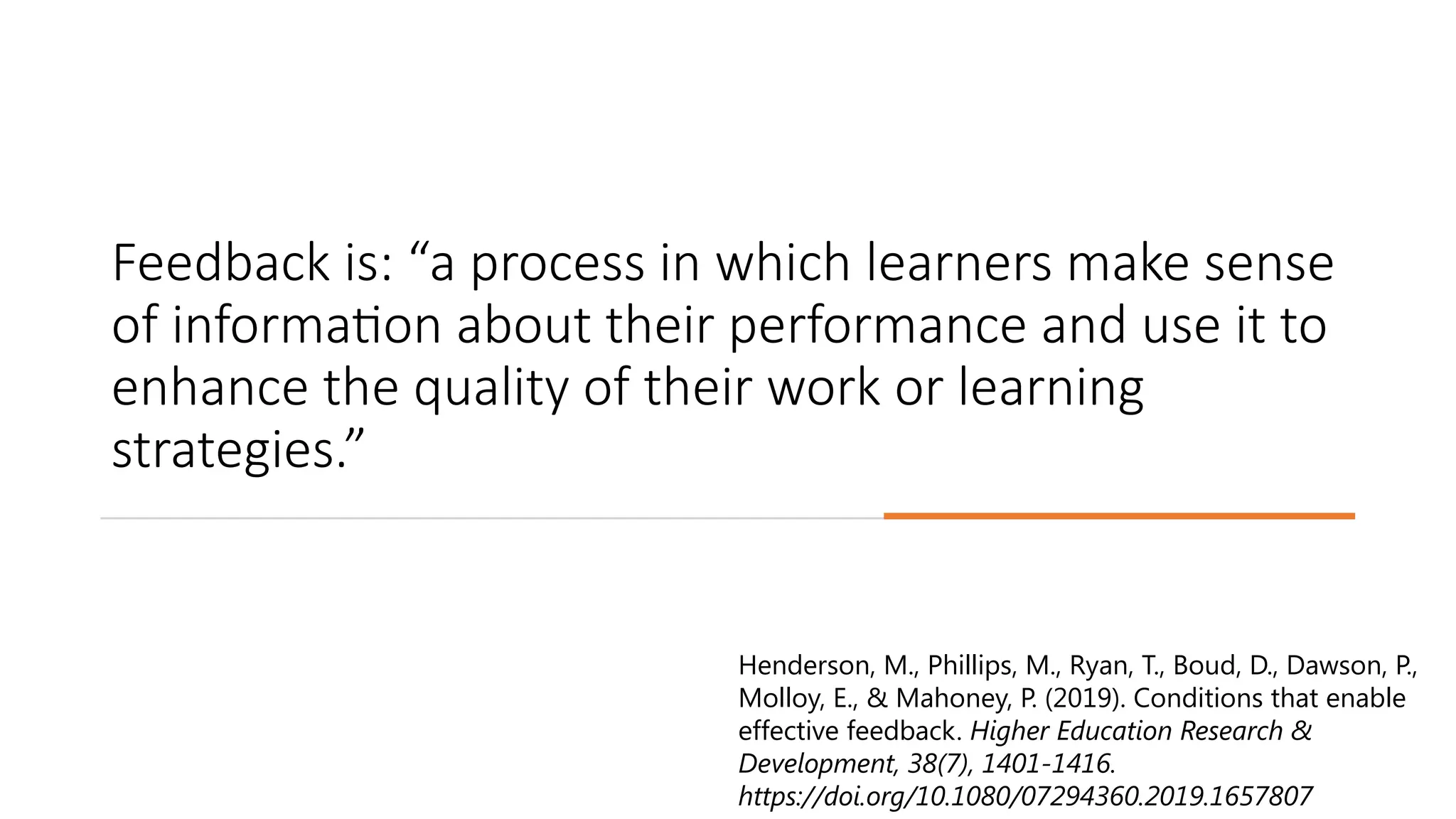 Improving Feedback And Developing Student Feedback Literacy Ppt