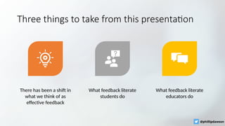 Improving feedback and developing student feedback literacy | PPTX