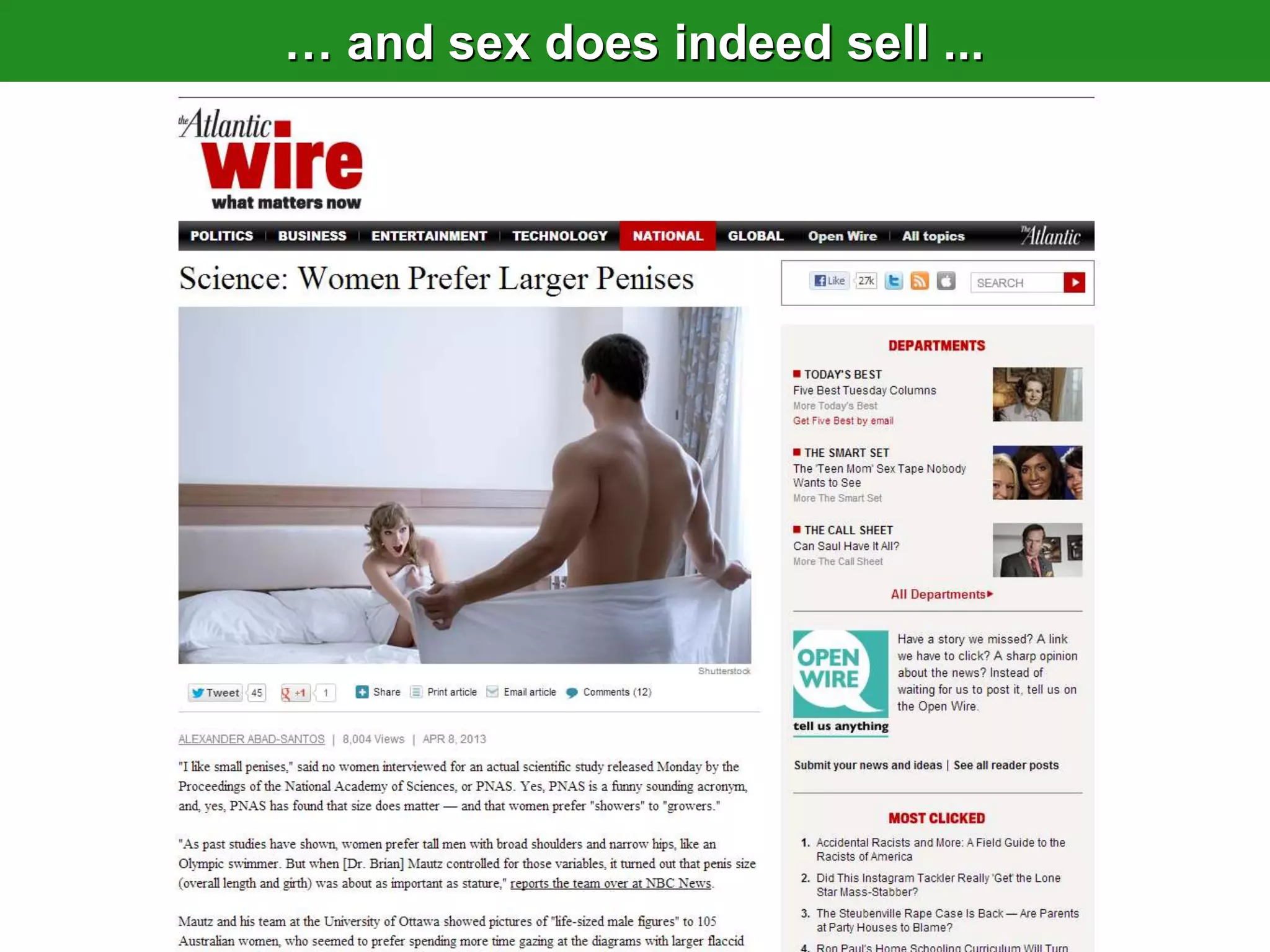 … and sex does indeed sell ...
 