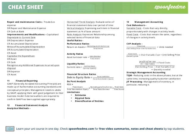 ACCT1501 Past Paper Summary University Of New South Wales