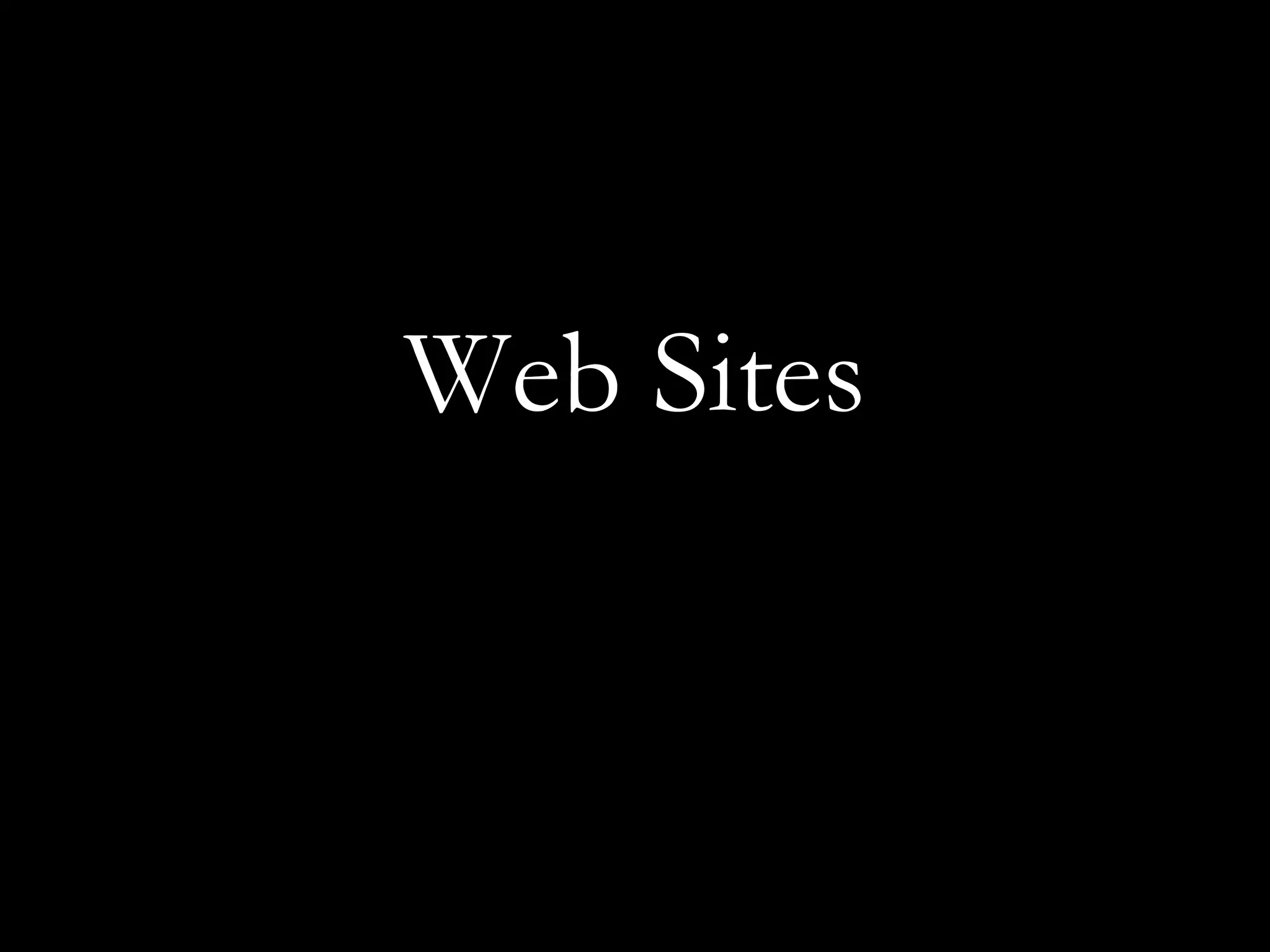 Web Sites 