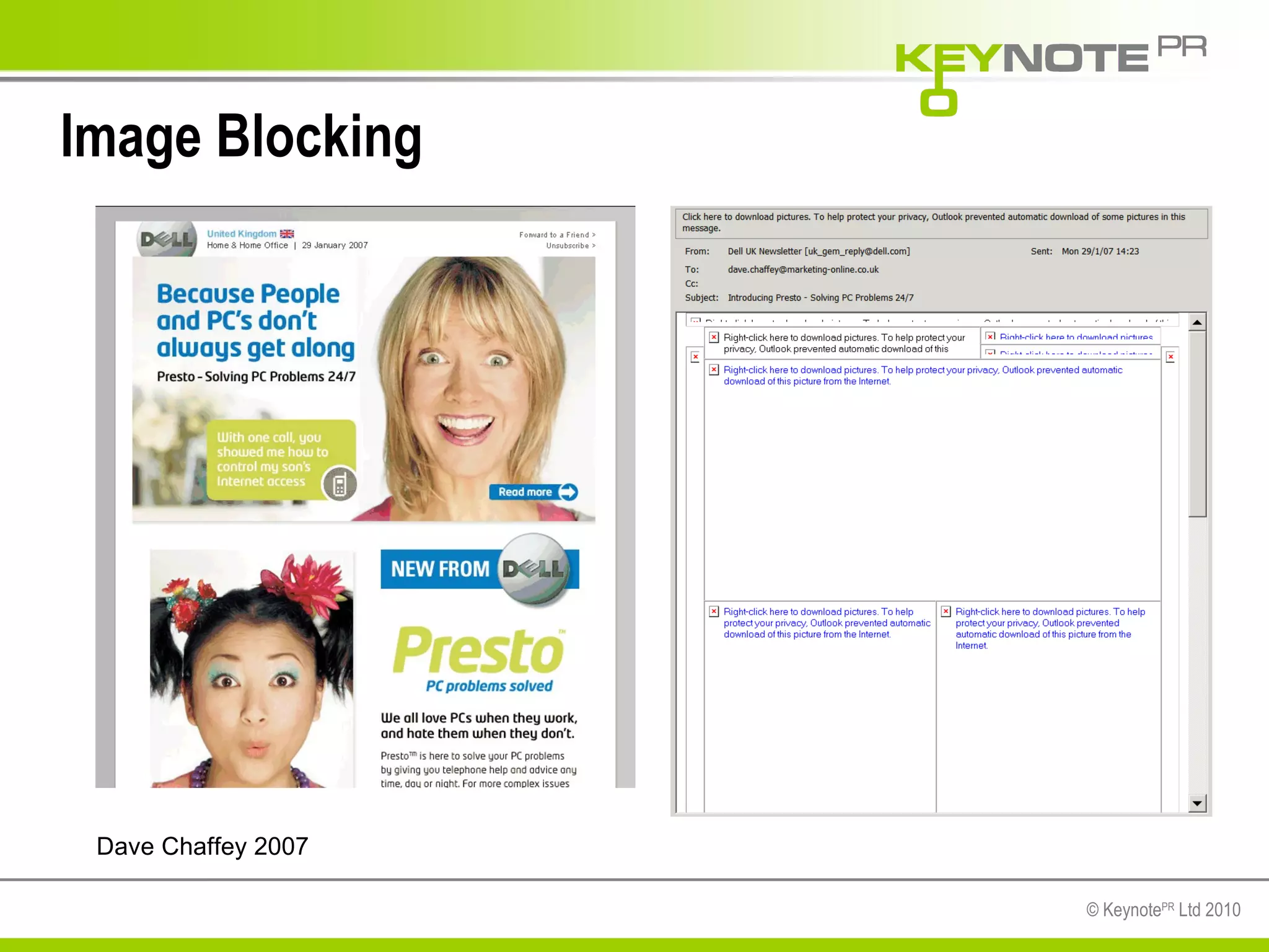 Image Blocking Dave Chaffey 2007 