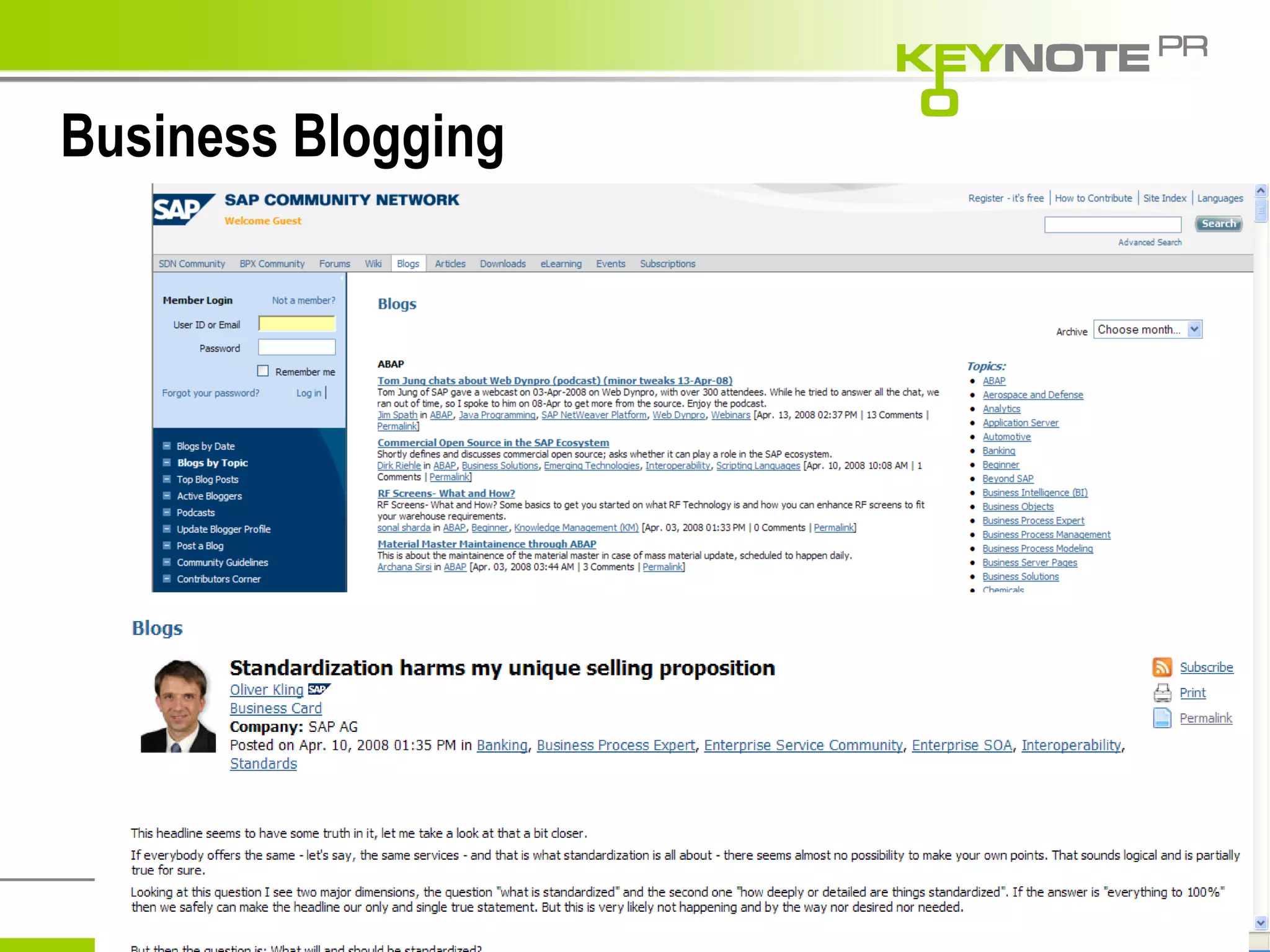 Business Blogging 