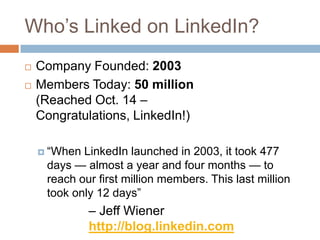 What To Do On LinkedIn	1. Advanced Search – For people, jobs, answers2. Search “answers” for sources and trends3. Create or join a group4. Show off your work 5. Improve your Google rank just by being there