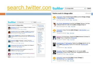 Who Do I Follow?Search Twitter for people and organizations you know: http://search.twitter.comTry …Twellow: http://www.twellow.comNearby Tweets: http://nearbytweets.comTweet Congress: http://tweetcongress.orgTwitter Packs: http://twitterpacks.pbworks.com/Non-ProfitsFor nonprofit news & tips, follow http://twitter.com/nonprofitorgs