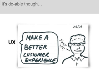 It’s do-able though…




   UX
 